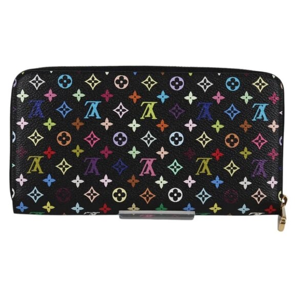 LOUIS VUITTON Monogram Multicolor Zippy Wallet Wallet Black M60243 Auth am8910V - Picture 2 of 16